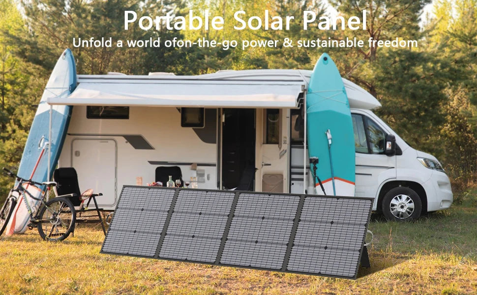 MHPOWOS Portable Solar Charger 40V 220W Foldable Solar Panel Kit