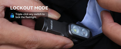 SOFIRN Mini ST10 1000LM EDC Flashlight USB C 14500 Rechargeable with Red Light 660NM Magnetic Tail & Clip