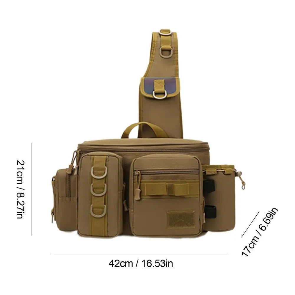 Fishing Waist Pack Sling Bag Water-Resistant  Lightweight