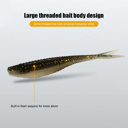 61pcs/set Artificial Lure Hook Fork Tail Wobbler Bait Hook Gear Tools with Storage Box Soft Lightweight Outdoor Fishing Tackle
