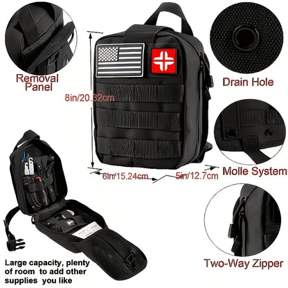 Multi-Functional Tool Backpack Emergency Survival Kit Camping Gear First Aid Supplies