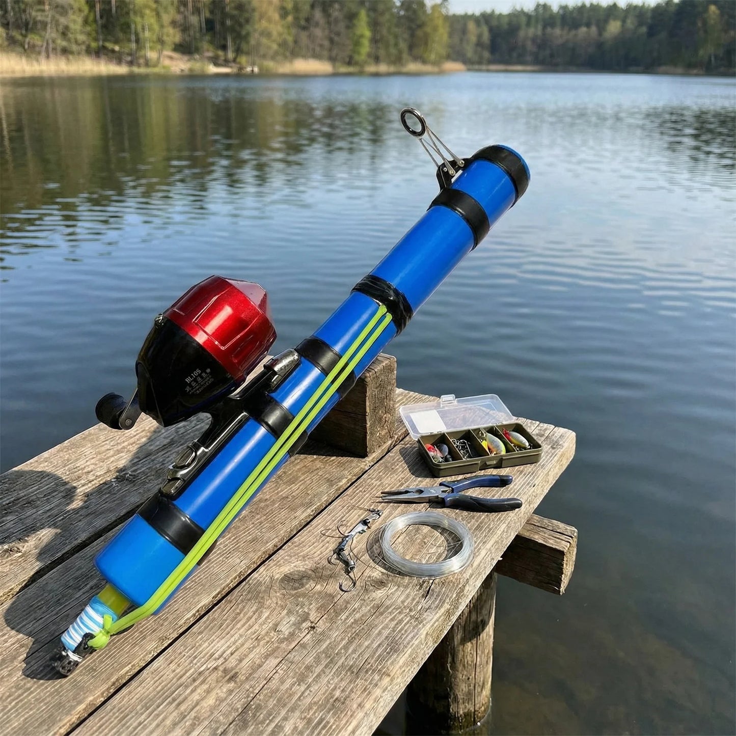 Compact Fishing Catapult Rod Holder Reusable Precise Lure Launcher Fish Bait