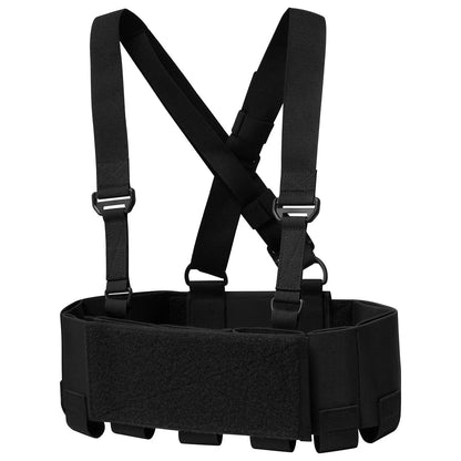 KRYDEX Tactical Ready Chest Rig Low Vis Lightweight Concealed Carry Chest Rig Vest With Elastic 5.56 Magazine Radio Pouch