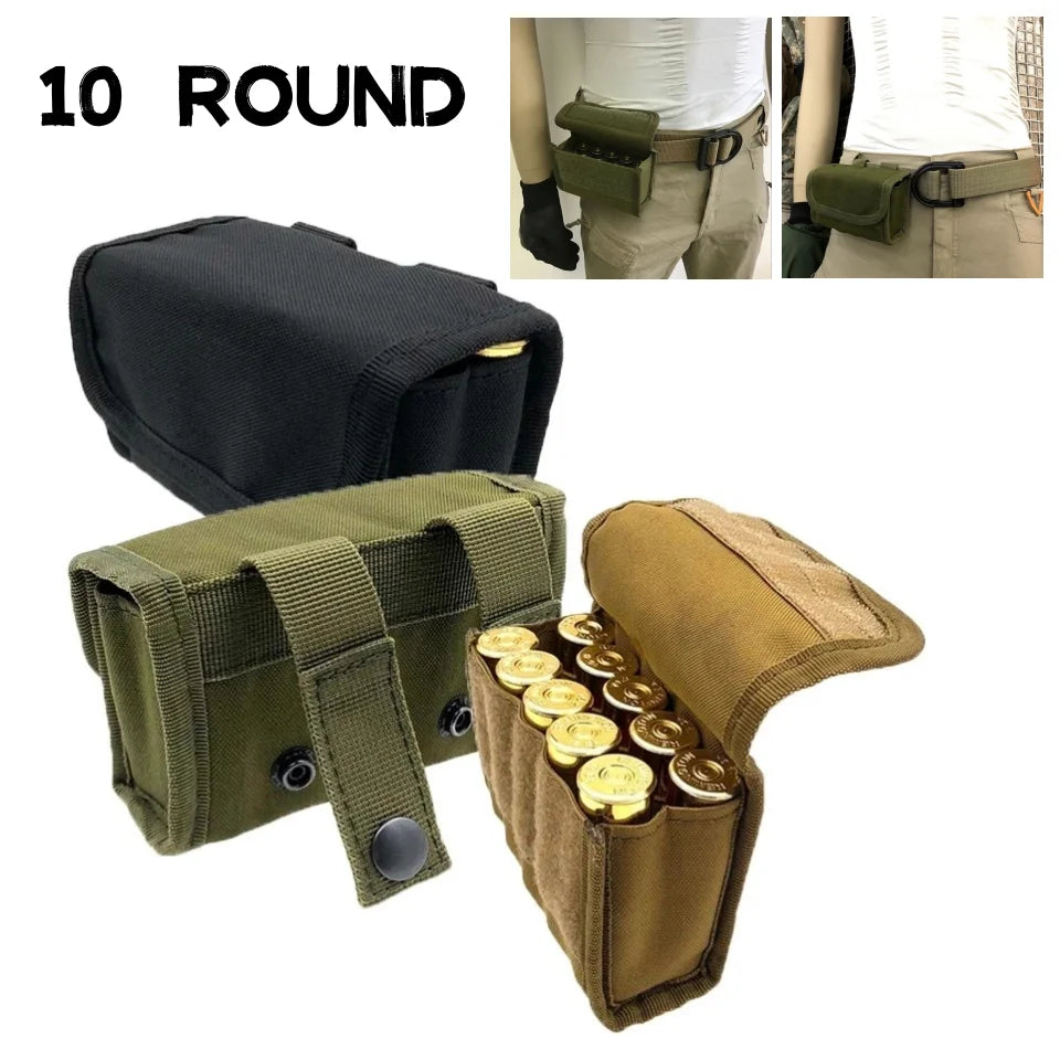 Hunting 10 Round Shot Shotshell Reload Holder Molle Pouch for 12 Gauge/20G Magazine Pouch Ammo