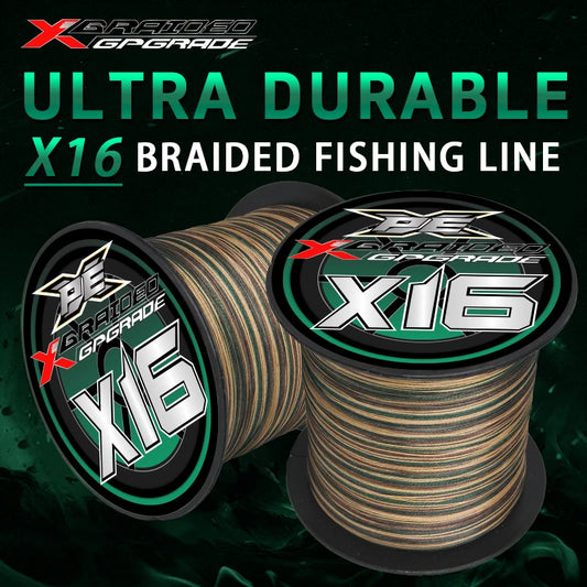 YGKX Fishing Lines X16 Strands Braided PE Line 300/500M