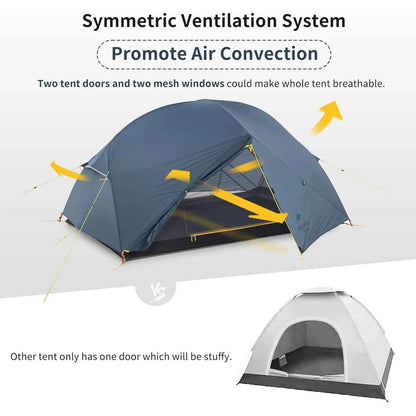 Naturehike Mongar Ultralight Tent 2 Person Waterproof PU3000mm Camping Tent Double Layer