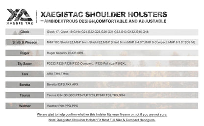 Shoulder Holster  Adjustable for Most Kinds of Pistols