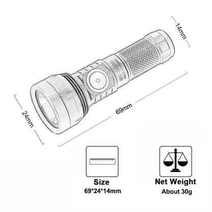 Professional Outdoor Flashlight   450 meters USB TYPE