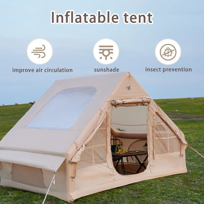 Inflatable Tents For Adult Camping, Luxury Camping Tents, Inflatable Tents With Stove Plug, 4/6/8 Person Family Camping