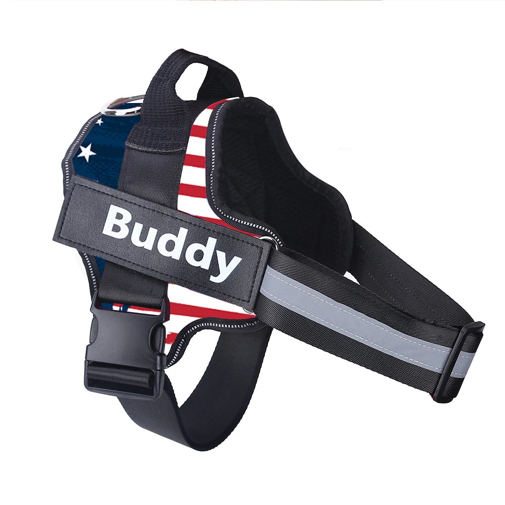 Personalized Dog Harness NO PULL Reflective Breathable Pet Harness Vest For Small Large Dog