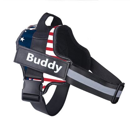 Personalized Dog Harness NO PULL Reflective Breathable Pet Harness Vest For Small Large Dog