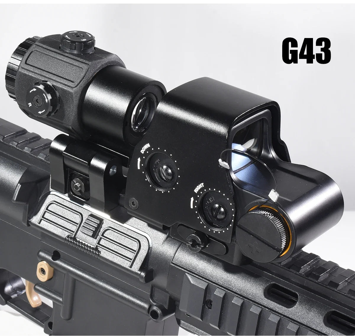558 G33 Combo Hunting Holographic Sight Red Green Dot Reflex Tactical G43 G45 3X 5X Magnifier Sight Folding Side Flip Riflescope