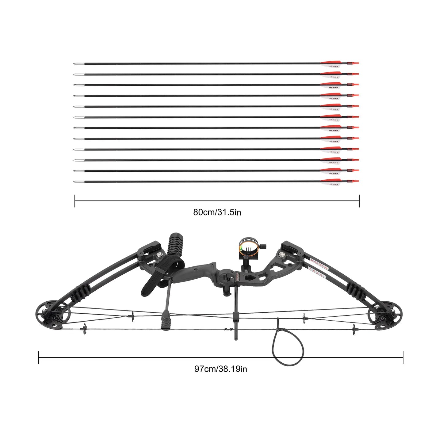 Compound Bow Arrow Set Right Hand Archery Compound Bows Draw Weight 30-55lbs,Adjustable  310fps