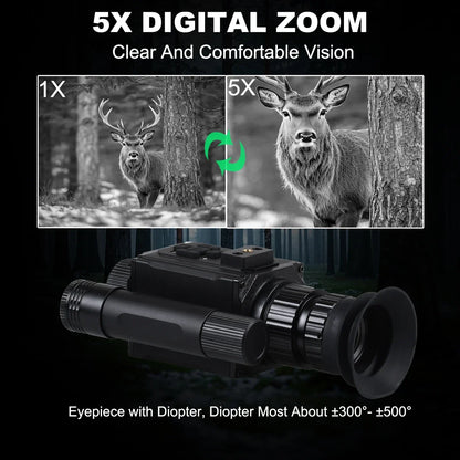 Megaorei NK006 Helmet Night Vision Monocular Long-Distance Infrared 5X Zoom 1080P