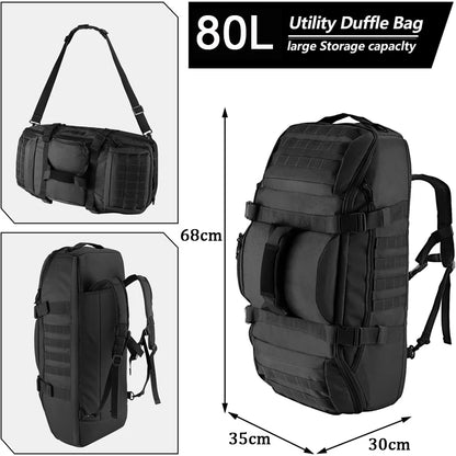 LQARMY 30L 45L 80L Sport Travel Bag for Camping Hunting Fishing