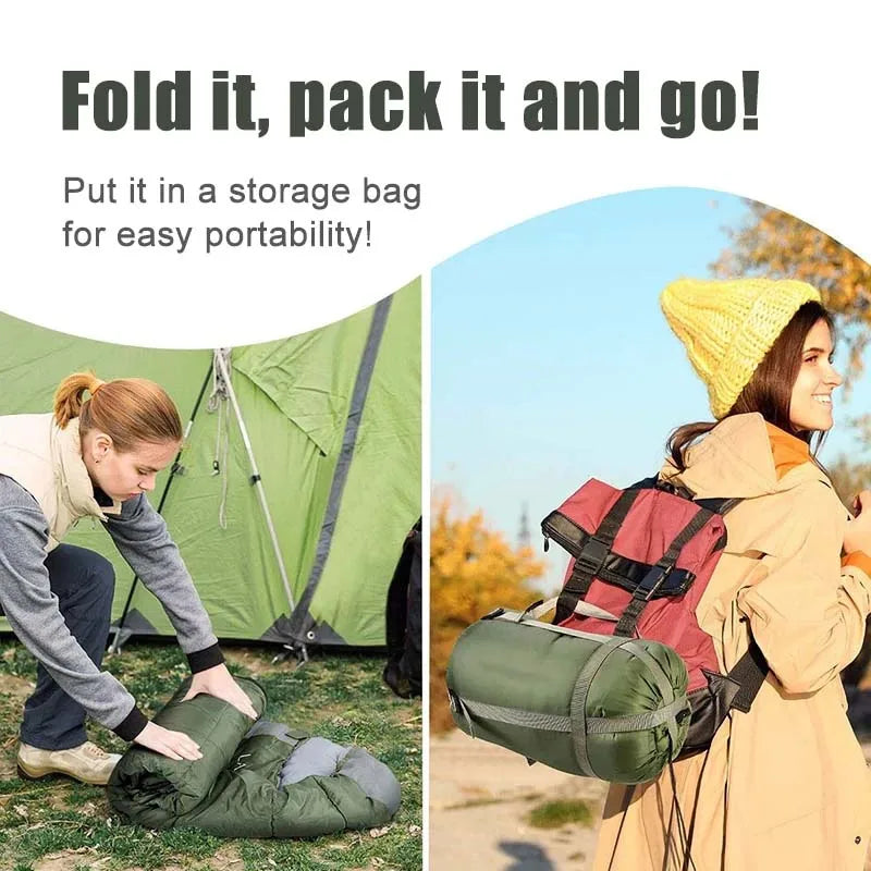 Camping Sleeping Bag Lightweight Backpacking Outdoor Mummy Cotton Winter Sleeping Bag