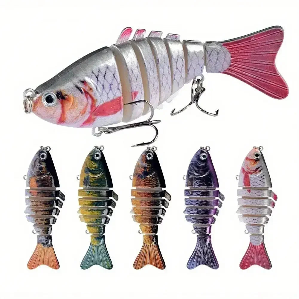 5pcs Multi Jointed Bait 7-Segment Fishing Lures  Bionic Wobbler