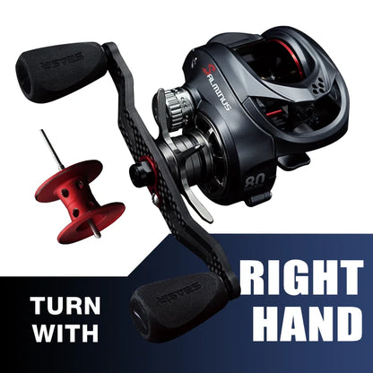 Seasir Salminus Baitcasting Reel Metal Aluminum Frame Two Spools 8.0:1 11+1BB Drag 12KG Fishing Reel