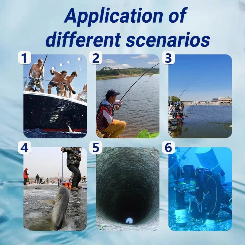 Fish Finder IP68 Waterproof Underwater Fishing Camera With Monitor Portable With Night Vision