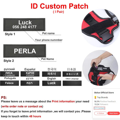 Personalized Dog Harness NO PULL Reflective Breathable Pet Harness Vest For Small Large Dog