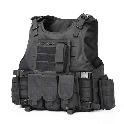 YAKEDA Tactical Vest for Airsoft Paintball Hunting, Adjustable Lightweight with Molle Pouches, Outdoor Protective Gear