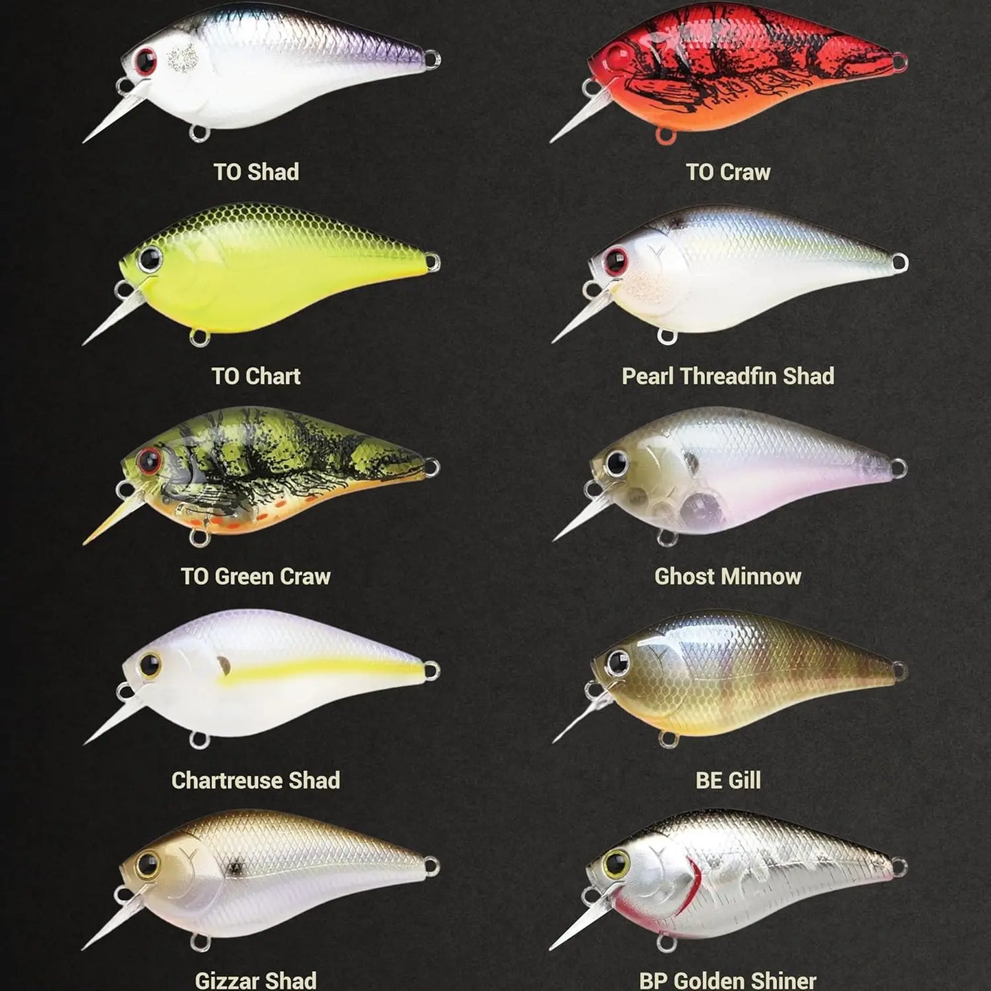 Freshwater Bass Fishing Lure, Crank Bait for Smallmouth and Pike, Floating Squarebill with Perfect Wobble