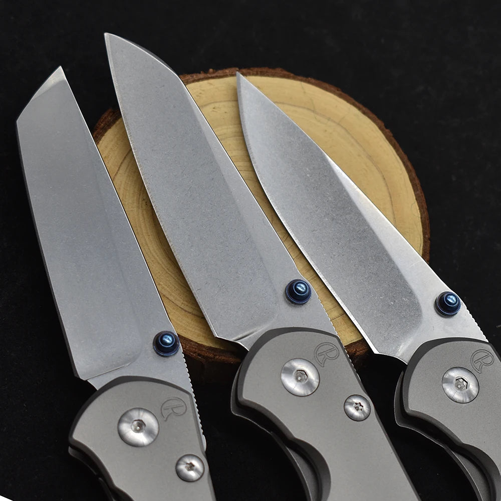 Chris Reeve CR S35VN Blade Ball Bearing  Titanium Alloy Survival Tool High Hardness Sharp EDC