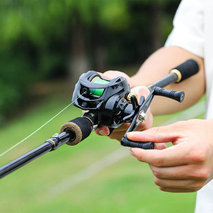 Sougayilang Baitcasting Fishing Rod and Reel Set 1.6m-2.1m Telescopic Fishing Rod Reel Combo Full Kit