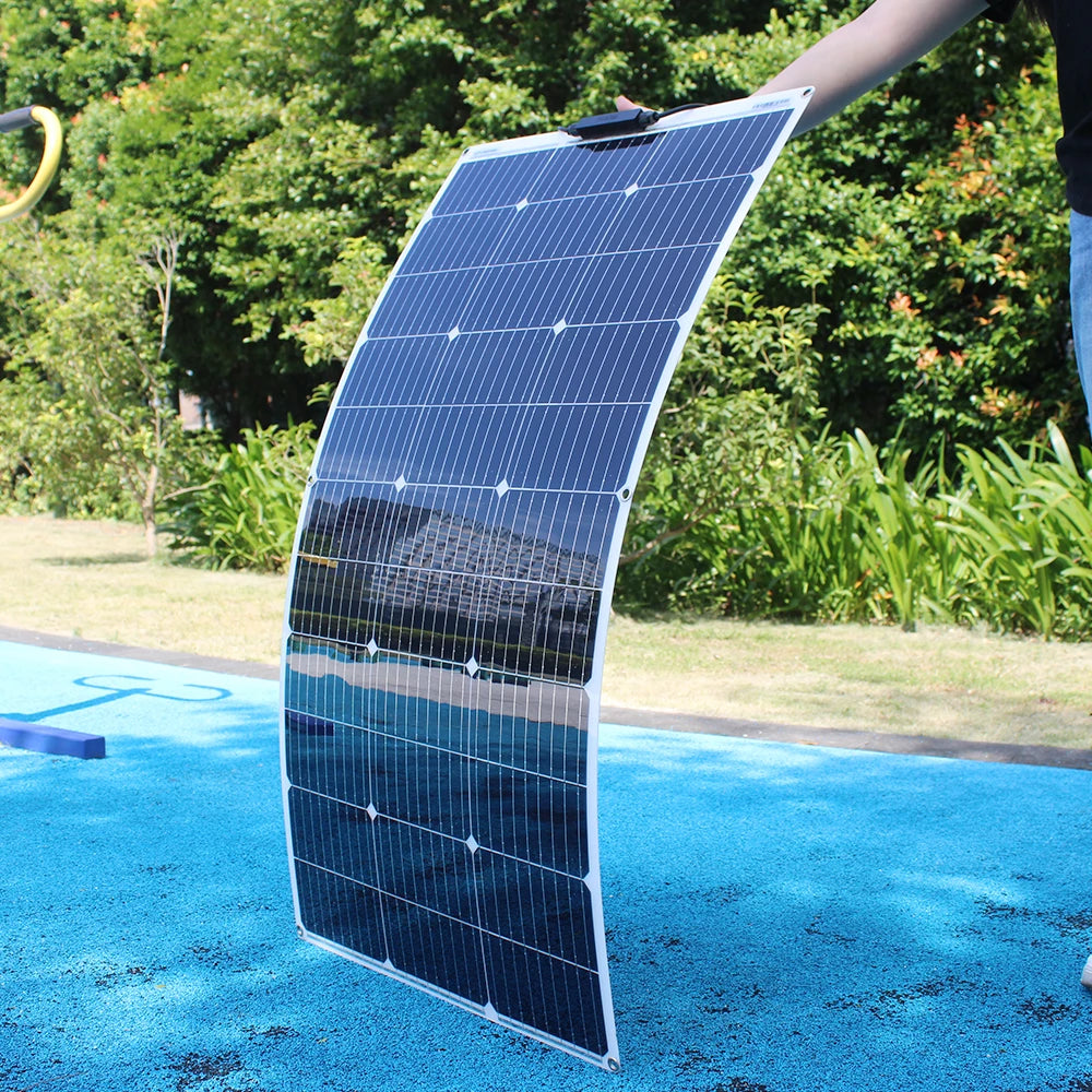 12V Flexible Solar Panel 600W 100W 200W 300W 400W 500W Bendable Waterproof Monocrystalline