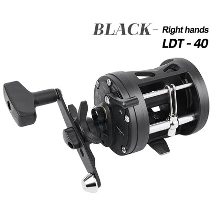 BILLINGS Trolling Drum Fishing Reels 33LB Max Drag 3.8:1 Gear Ratio High Toughness Body
