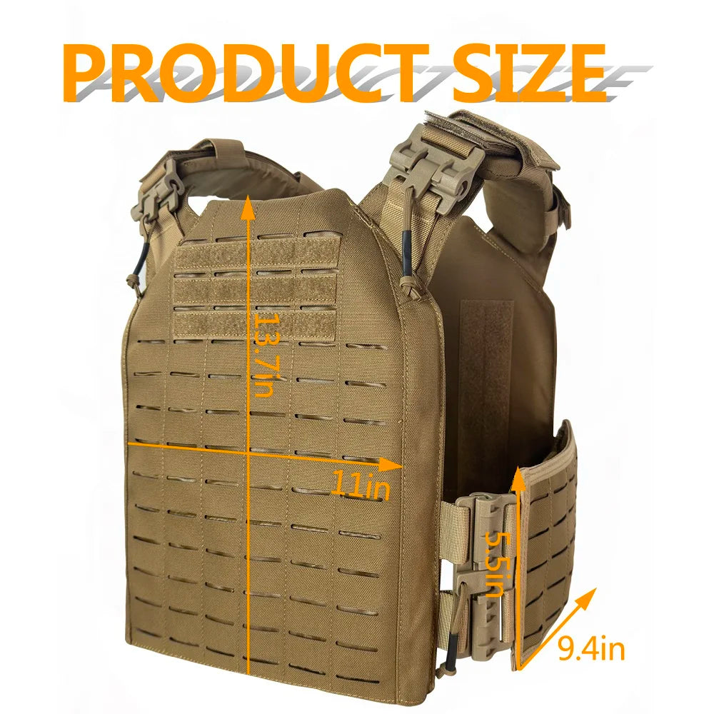 EMERSONGEARS 1000D Nylon Plate high quality Carrier Outdoor Tactical Vest Hunting Protective Adjustable Quick release MOLLE Vest