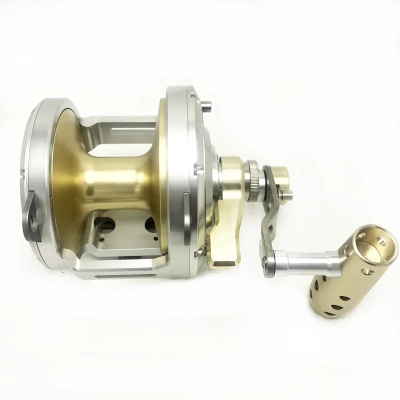 Big Boat Fishing Reels, Sea Saltwater Windlass, Slow Jigging Reel, Metal Coil, MT50 Max Drag 30 Kg Brake Casting Wrap Drums the