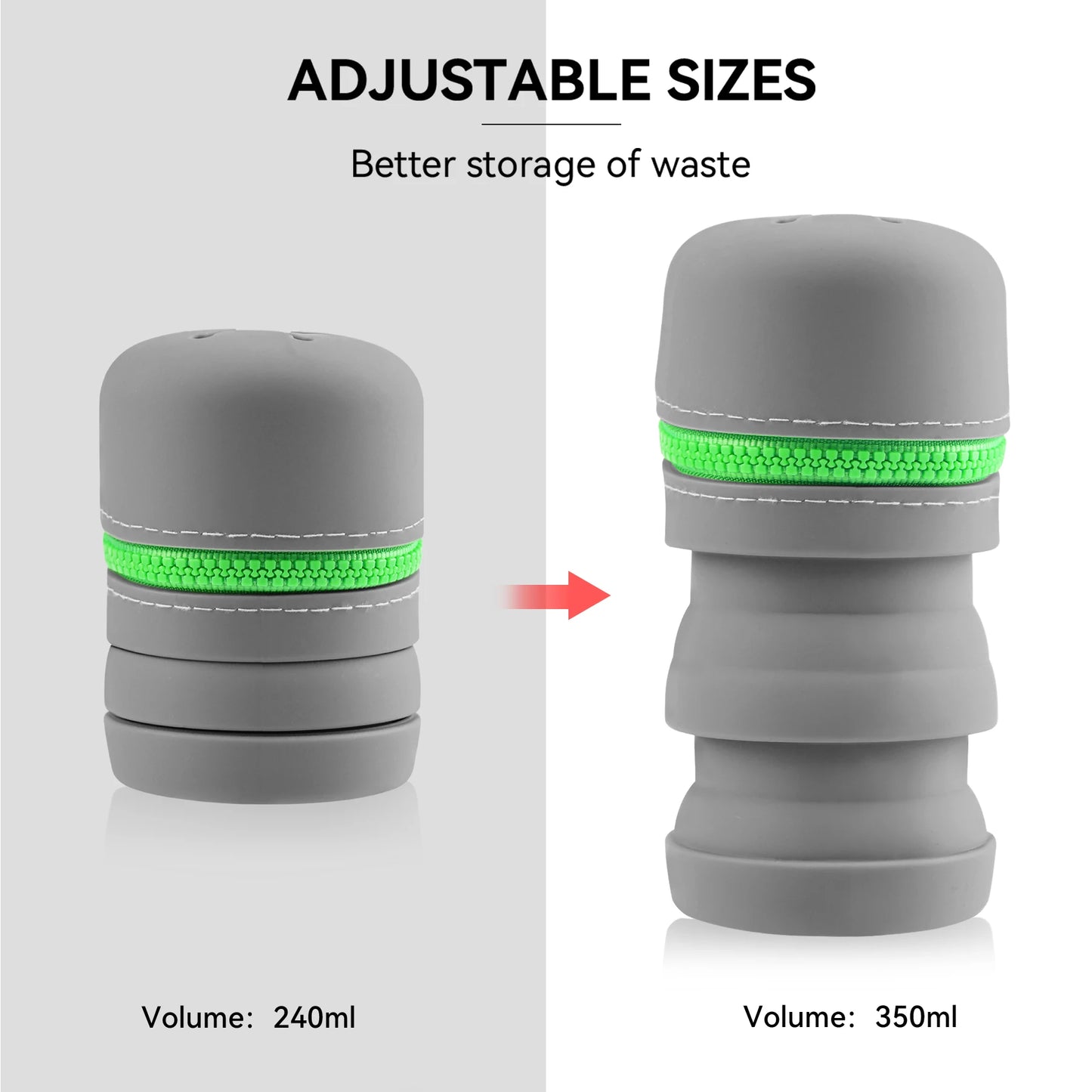 Fly Fishing Box Foldable Silicone Boxes With Zipper Portable Multifunctional Trash Can With Carabiner Clips Fishing Accessories