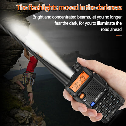 1/2PCS Baofeng M-5R 8W Walkie Talkie Multi Band Type-C Wireless Copy Frequency AM Long Range For UV-5R Two Way Ham Radio
