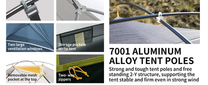 Naturehike Mongar Ultralight Tent 2 Person Waterproof PU3000mm Camping Tent Double Layer