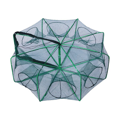 Folding lobster cage 2025  fish shrimp crayfish crab fishing net nylon material