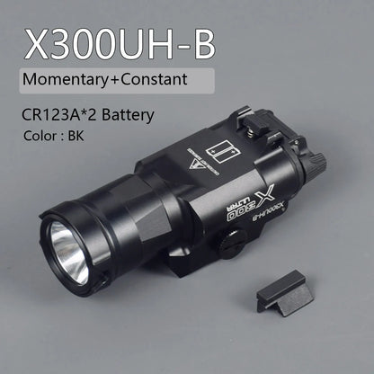 Tactical SureFire LOGO X300 Ultra XH35 X300UH-B Weapons Gun Light Lanterna Torch For Airsoft Pistol G17 G18 G19 G22 20mm Rail