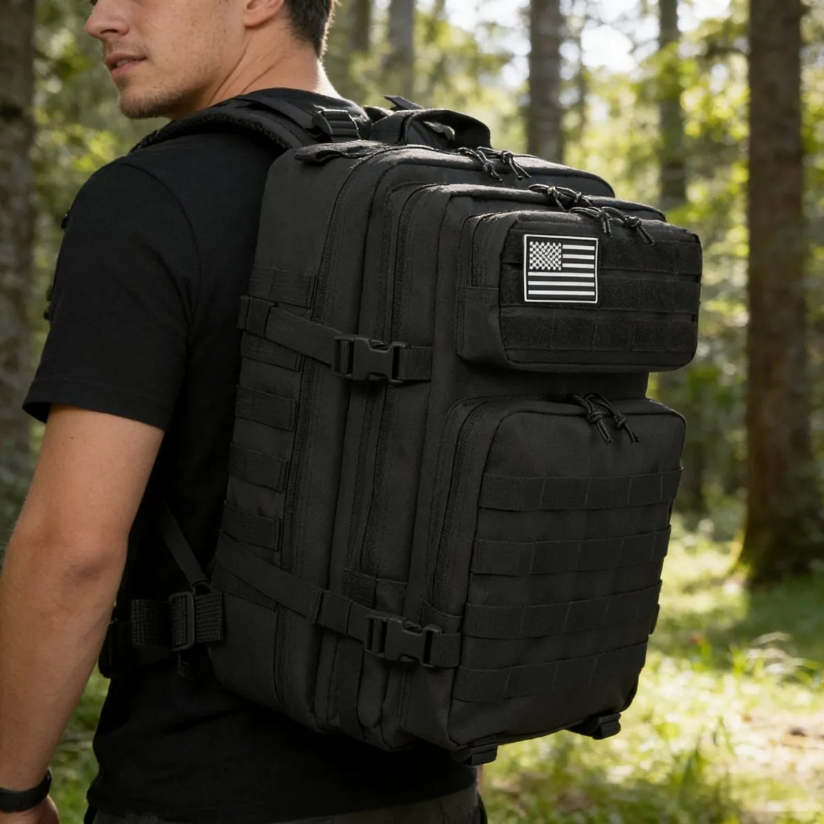 45L Tactical Fishing Backpack Large 3 Day Outdoor Rucksack Hiking