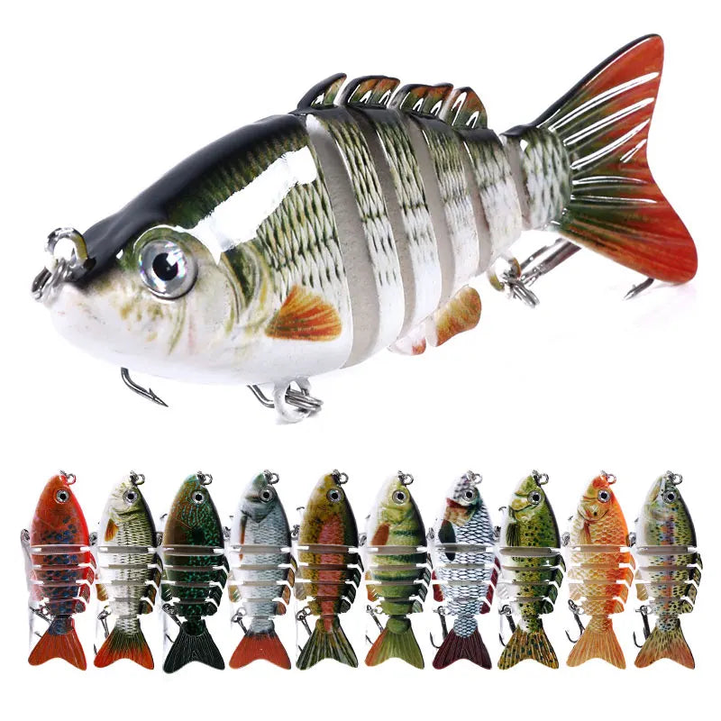 8cm 13g 10PCS Fishing Lure Swimbait Lifelike Fishing Hard Lure Crankbait With 2 Hook Fishing Baits