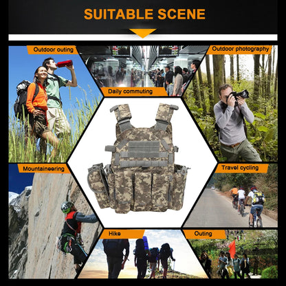 Nylon Tactical Vest Body Armor Hunting Carrier Airsoft Accessories Men Combat MOLLE Camo Military Army Vest Outdoor CS Hunting