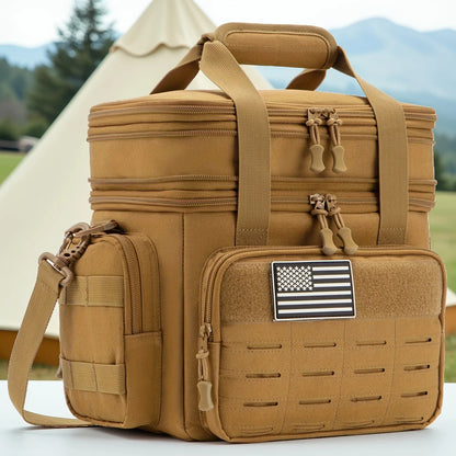 Tactical Lunch Box Expandable 18L Insulated Cooler Bag Leak Proof Lunch Bag for Work Camping Outdoor