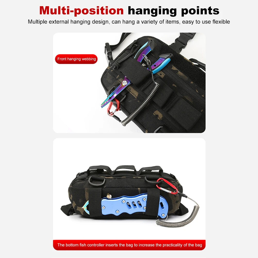 Fishing Tackle Bags  Fanny Pack   Camping Shoulder Crossbody Bag