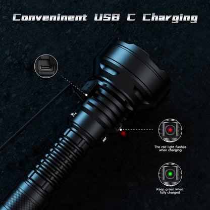 Wurkkos TD01C 21700 Rechargeable Tactical Flashlight LED USB-C 1800Lm Torch Buck Driver Throw 1000M IPX8 Waterproof Tail Switch
