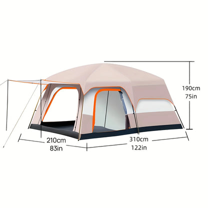 3-6 Person Camp Tent, Sunscreen, Anti-mosquito, Portable Tent,