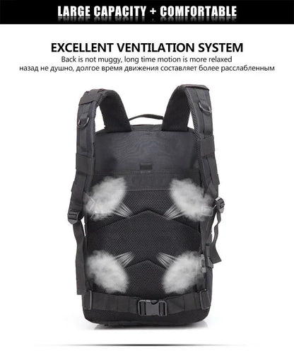 45L Man Hunting Tactical Backpacks Outdoor Traveling Trekking  Bags Outdoor 3P School Pack EDC Molle Pack for Hiking Bag