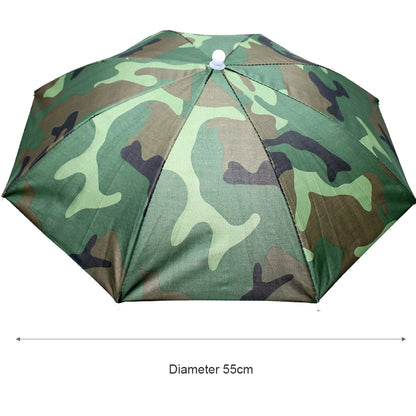 Outdoor Foldable Head Umbrella Hat