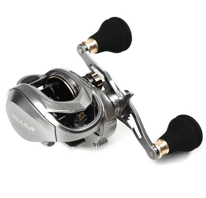 Seasir Megacuda Baitcasting Reel Drag 15KG Deep Spool 6.5:1 Aluminum Frame Carbon Side Double Handle