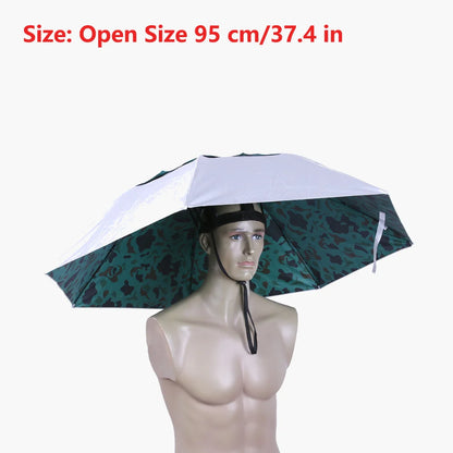Outdoor Foldable Head Umbrella Hat