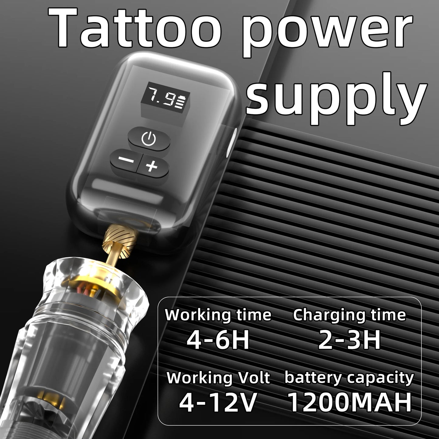 POSEIDON Tattoo Kit High Quality Tattoo Pen Kit For Permanent Makeup Tattoo Machine Kit 10PCS Tattoo Needle Black Tattoo Gun Kit