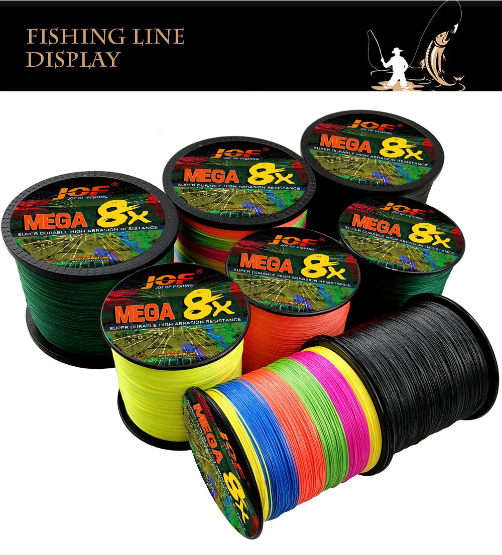 New 8 Strands PE Fishing Line Predatory Braided Wires 100M 300M 500M 1000M Multifilament Sea Carp Lines Durable Smooth Tackle